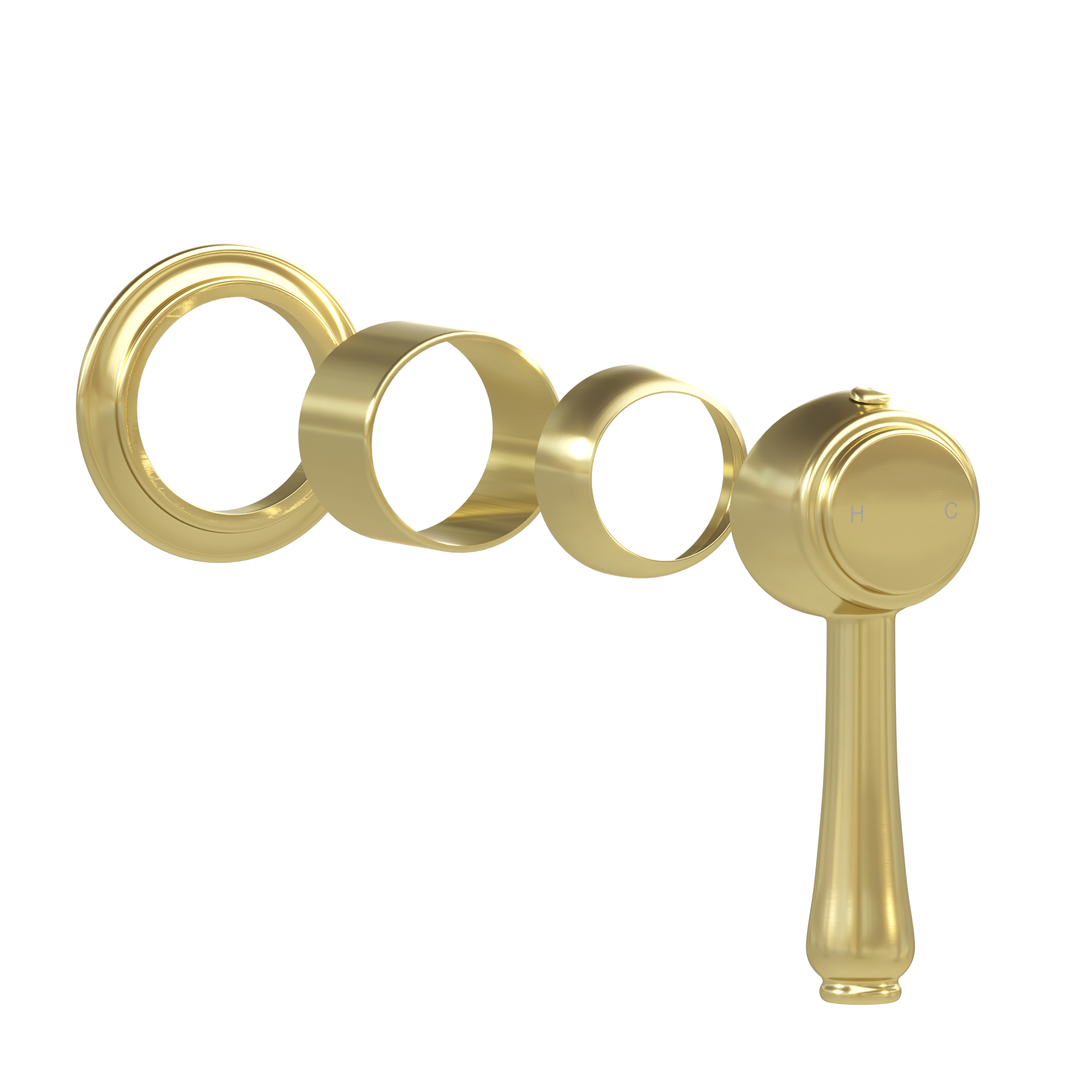 Kingsley Minimal Handle Kit - Brushed Brass