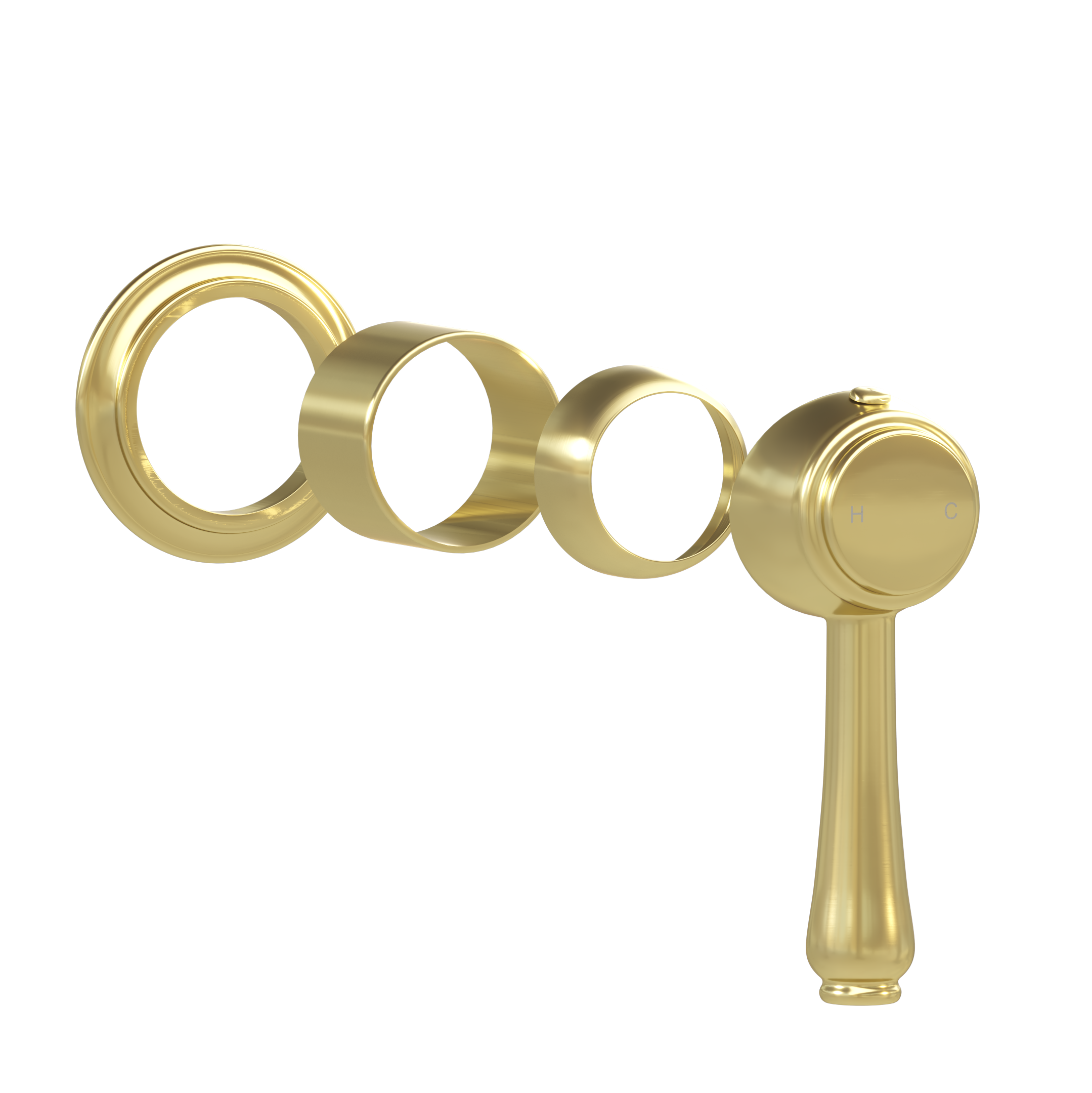 Kingsley Mixer Handle Kit BrushedBrass