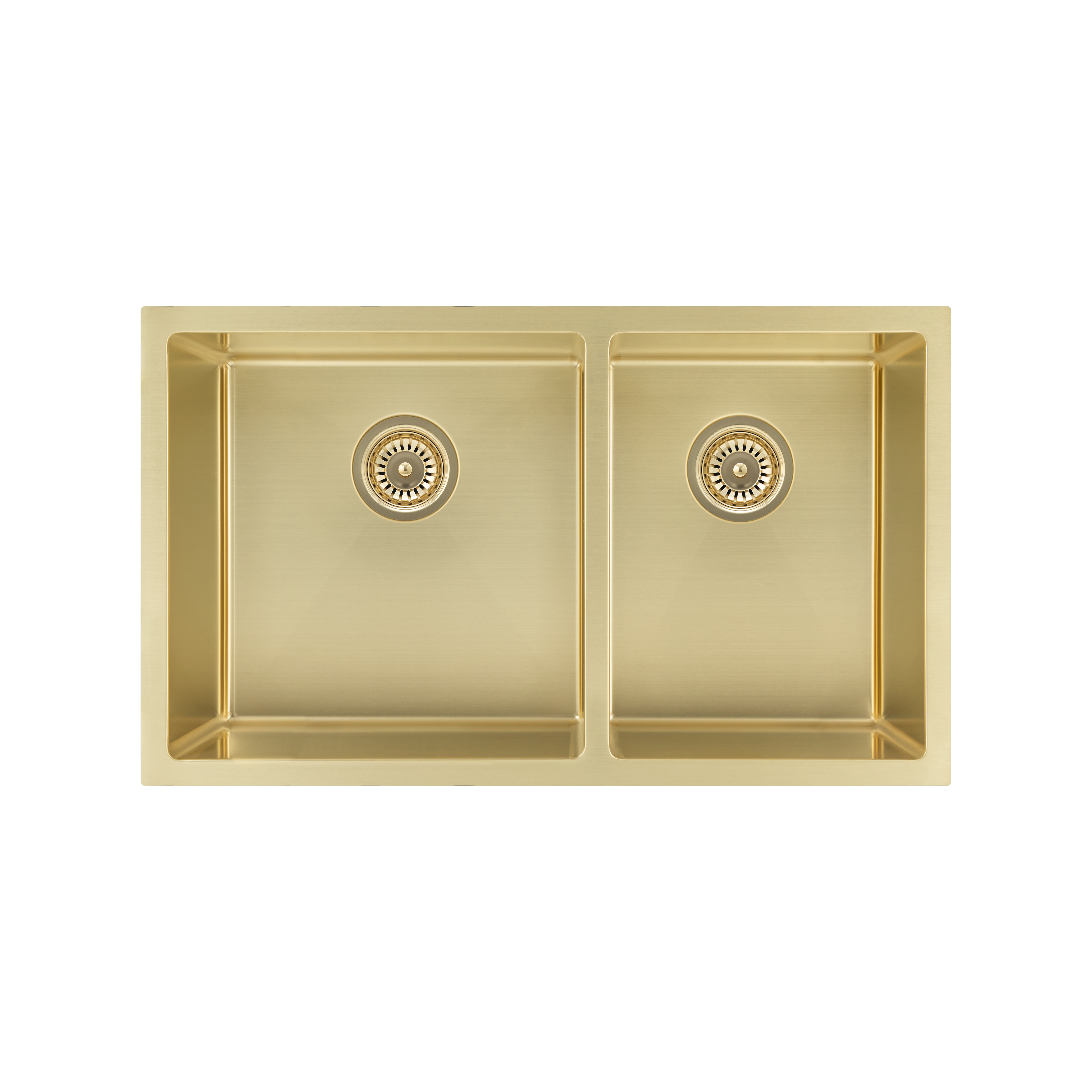 Vita Double Kitchen Sink 760mm – Brushed Brass