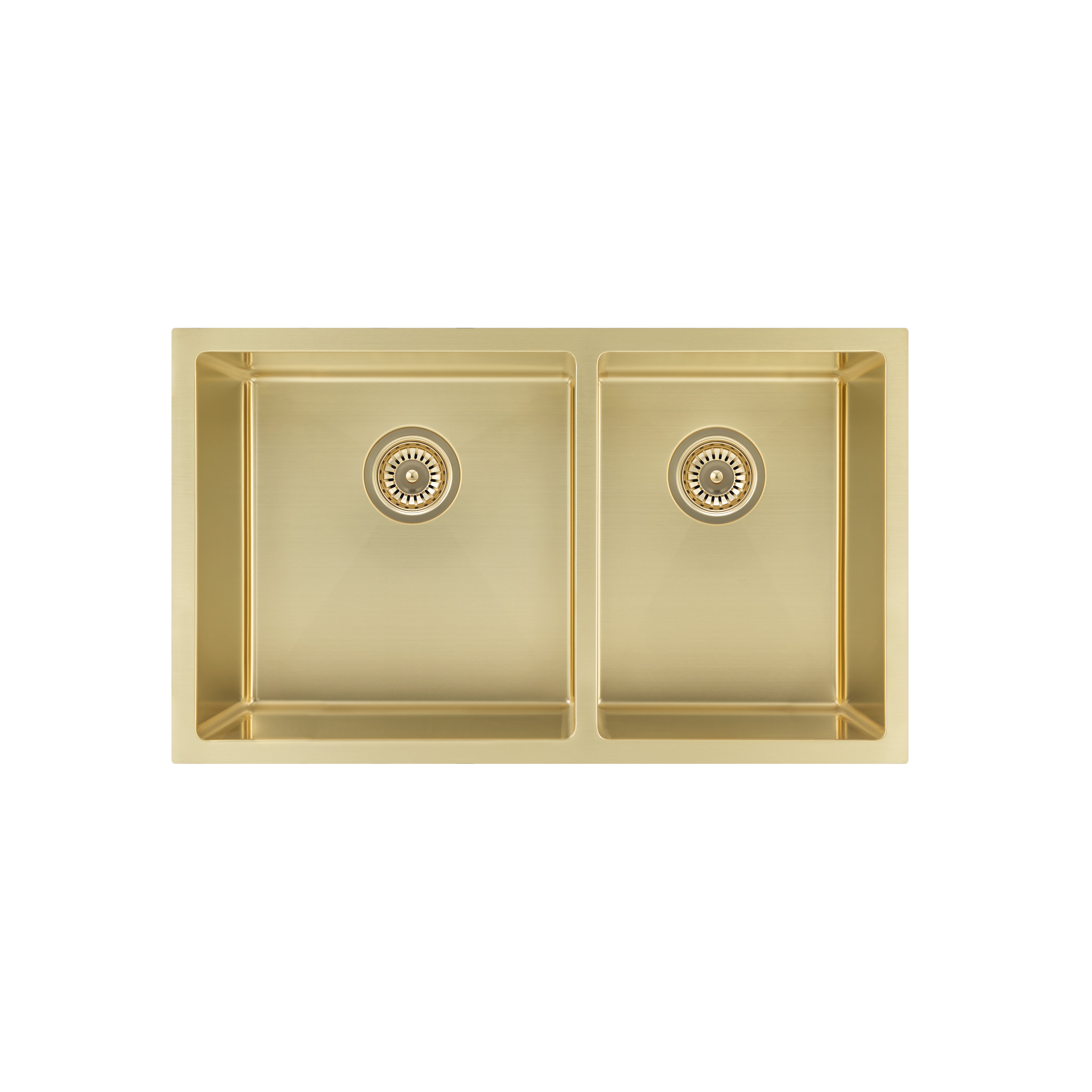 Vita Double Kitchen Sink 760mm – Brushed Brass