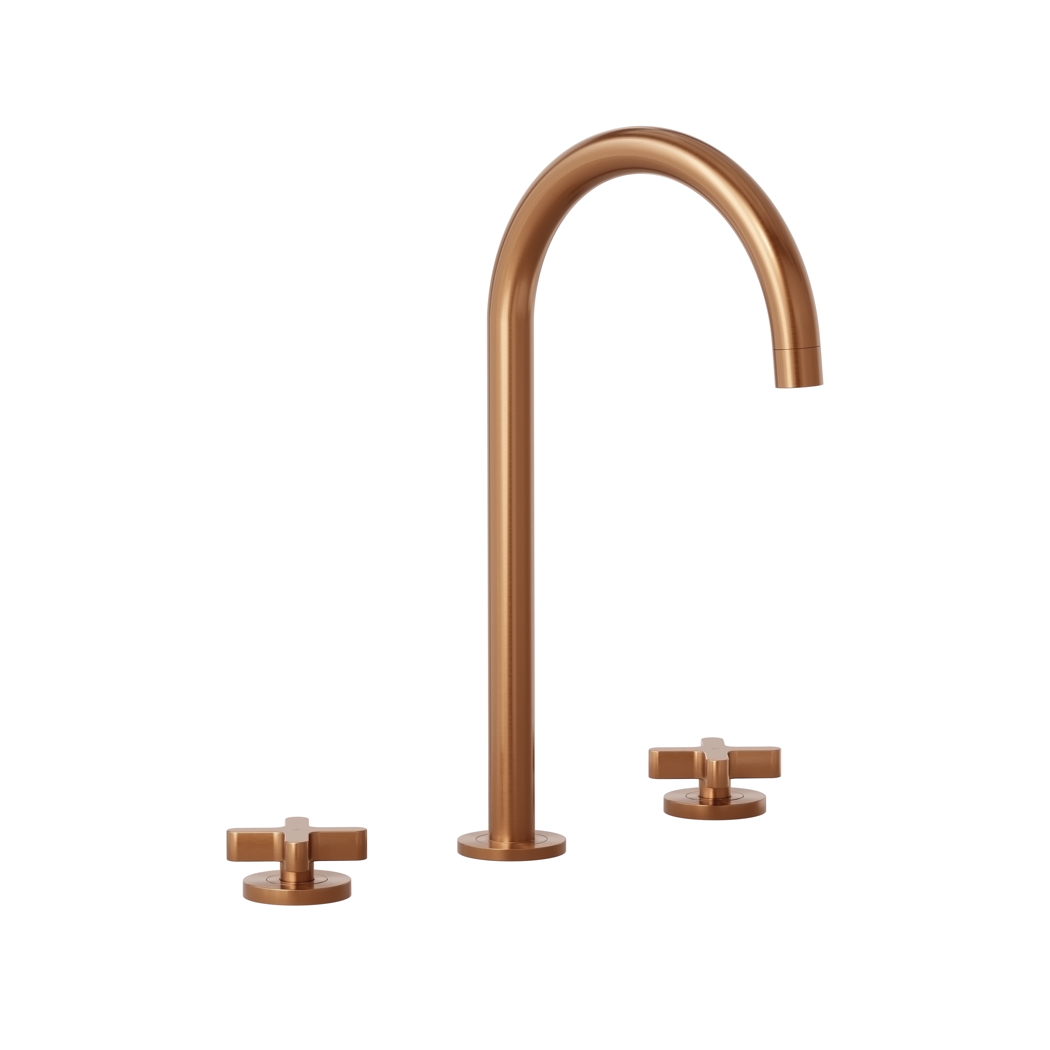 Cross Assembly Bench Mounted Set - Brushed Copper