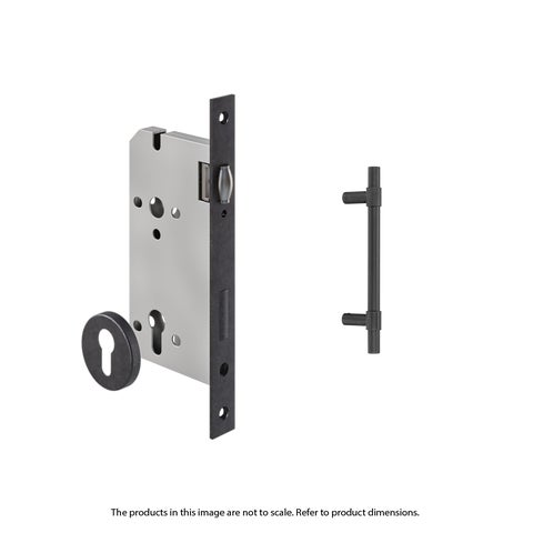 Modi Adjustable Entry Door Pull & Lock Set 300mm - Antique Slate