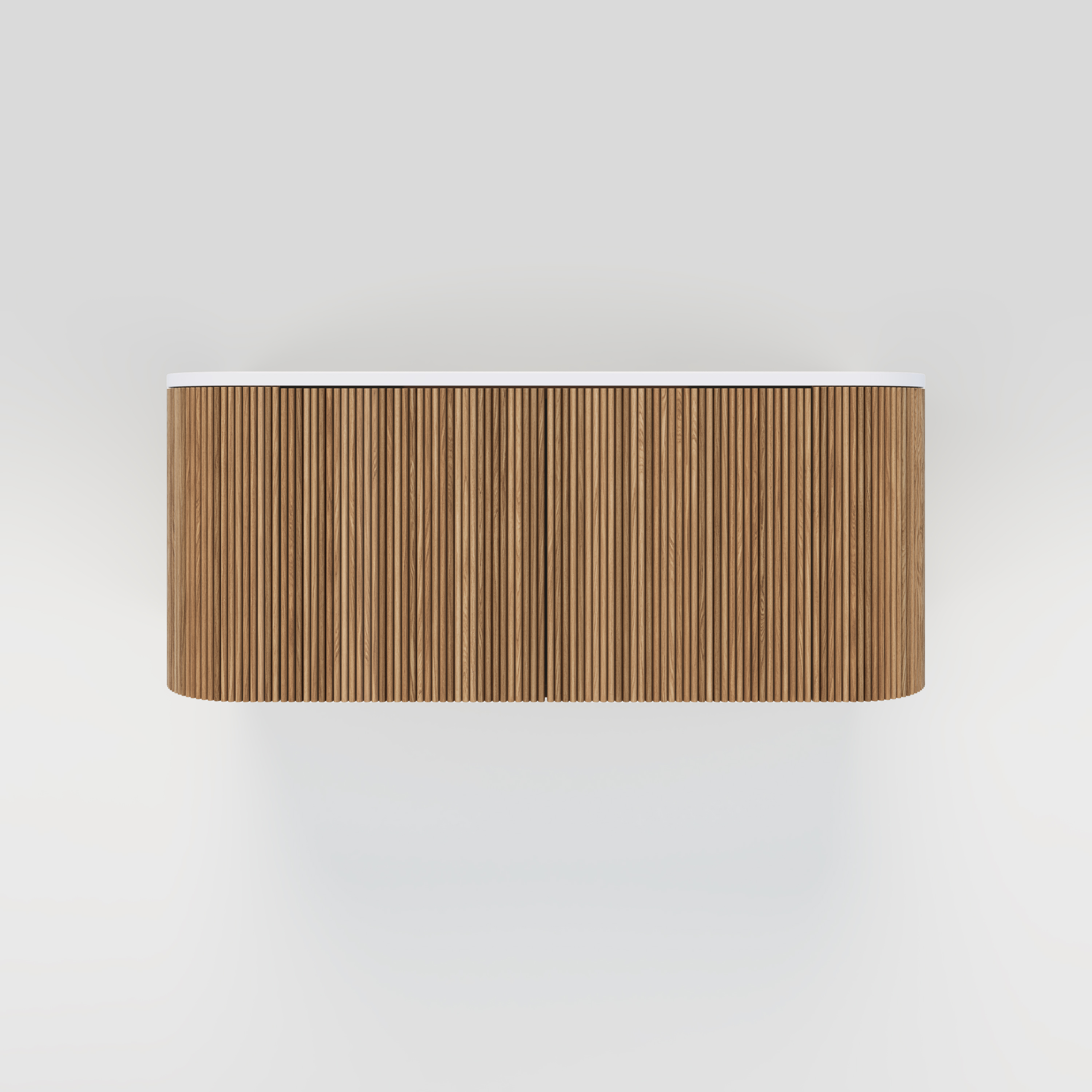 Kairi Curved Fluted Vanity 1164mm - Oak Timber