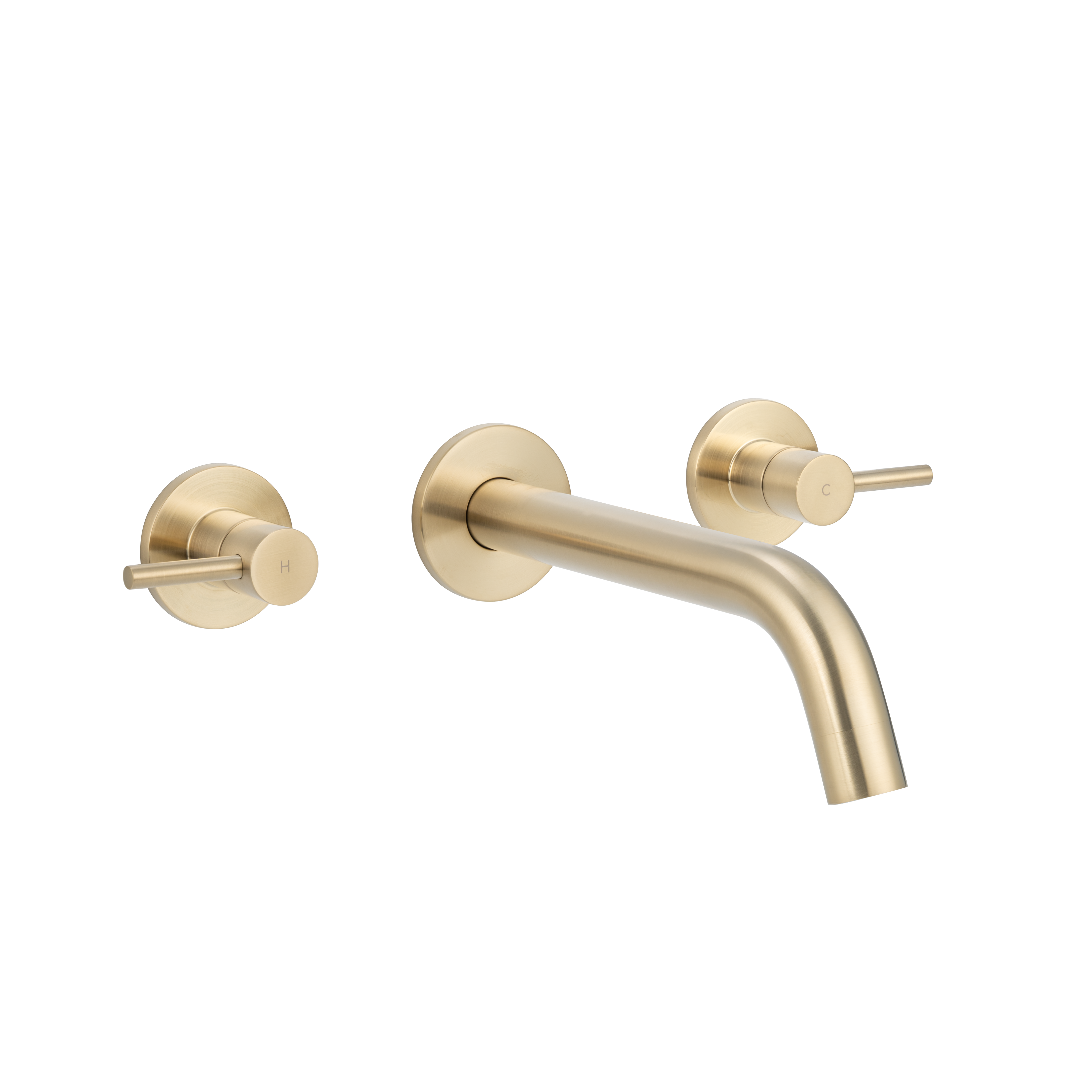 Elysian Assembly Taps & Spout Set - Brushed Brass