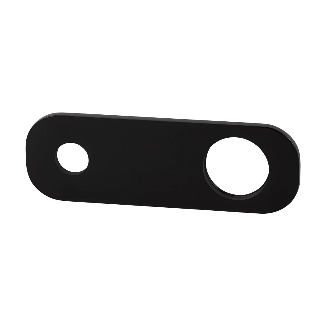 Rounded Rectangle Mixer  amp  Spout Backplate - Matte Black - Feature
