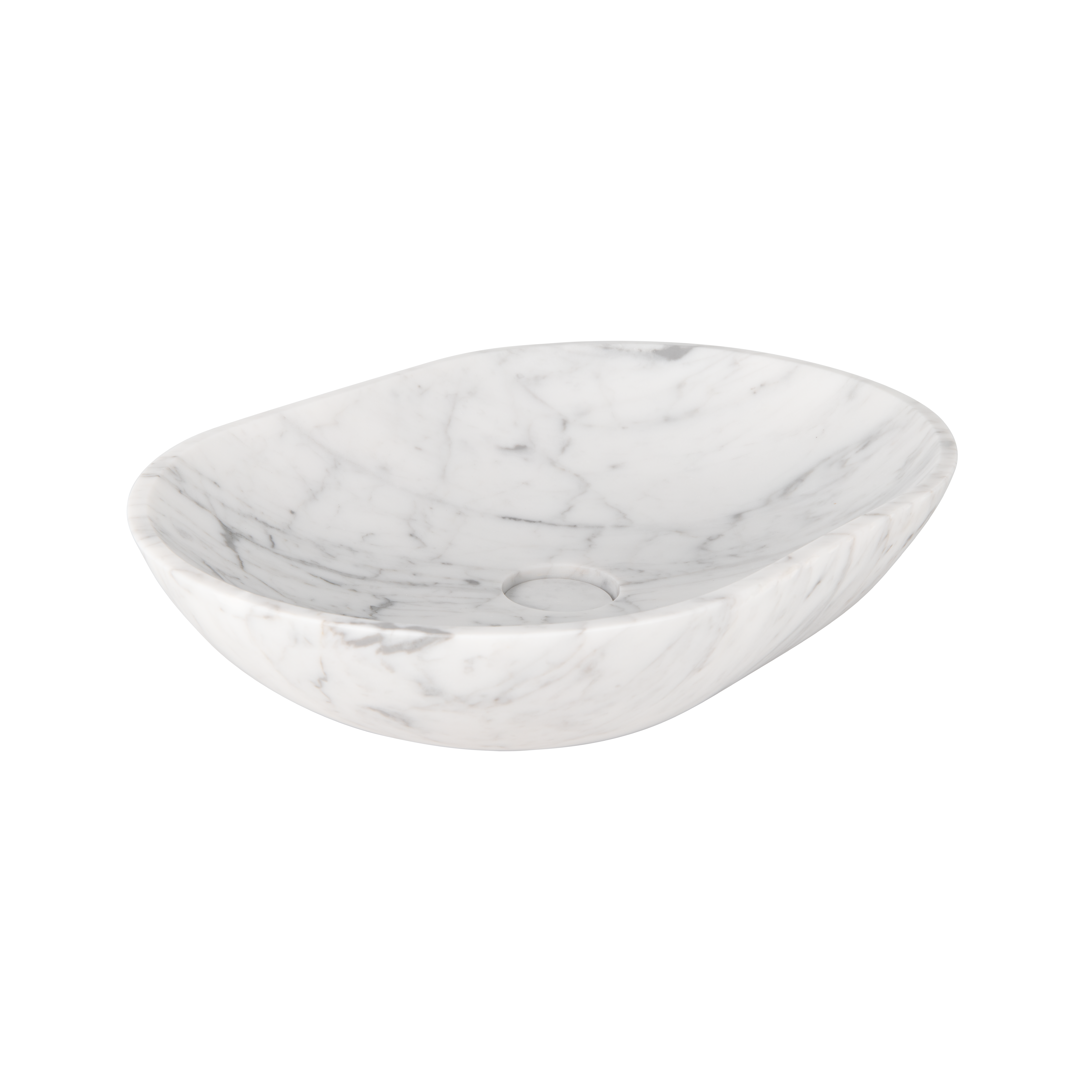 Pedra Oval Basin Sink - Carrara Marble