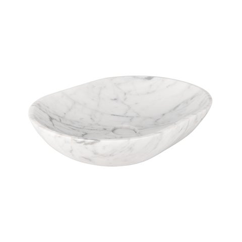 Pedra Oval Basin Sink - Carrara Marble