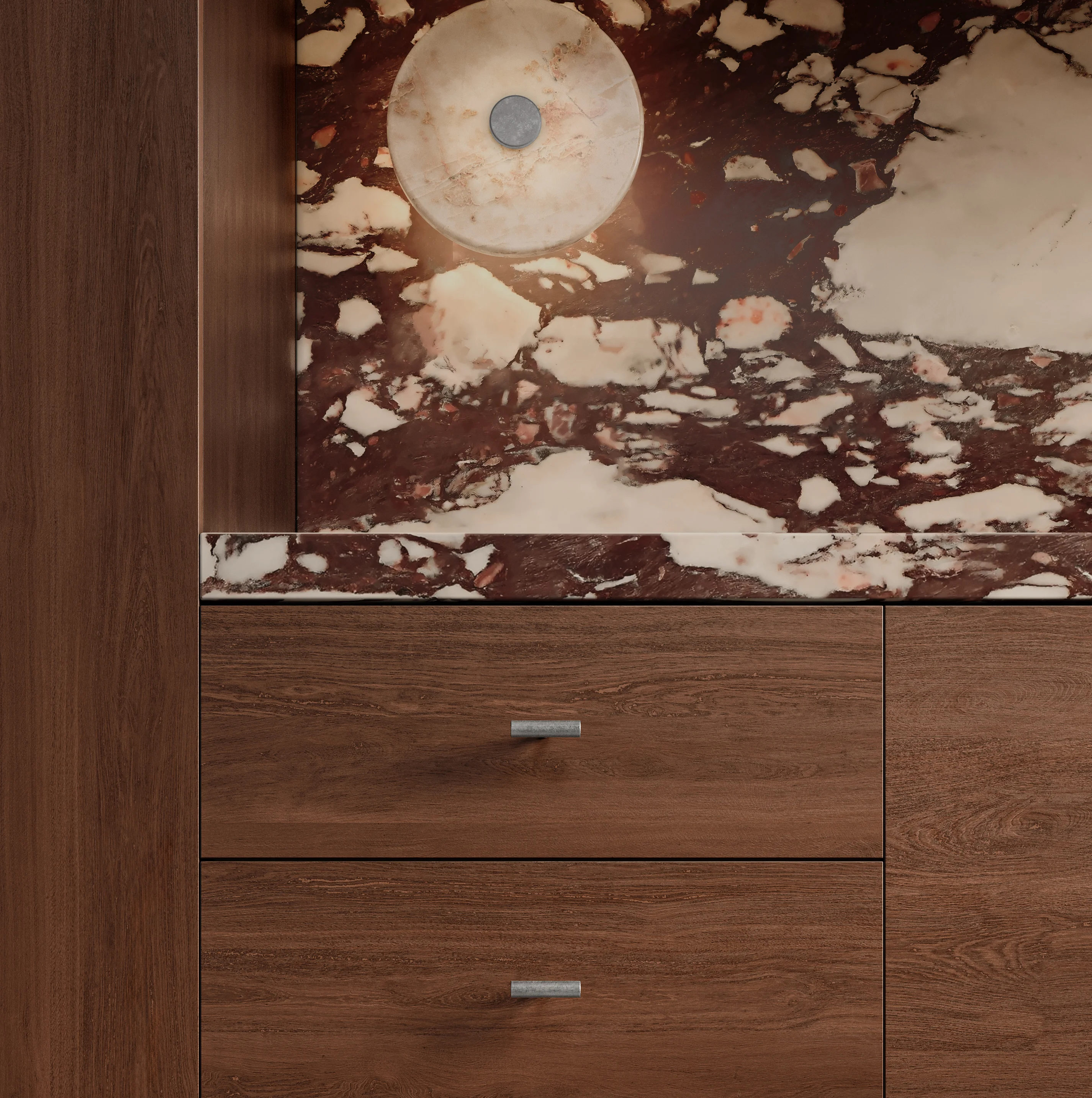Antique%20Collection%20Kitchen%20Scene%20Close%20Up View%20D %20Tezra%20Cabinetry%20T-Pull Steel