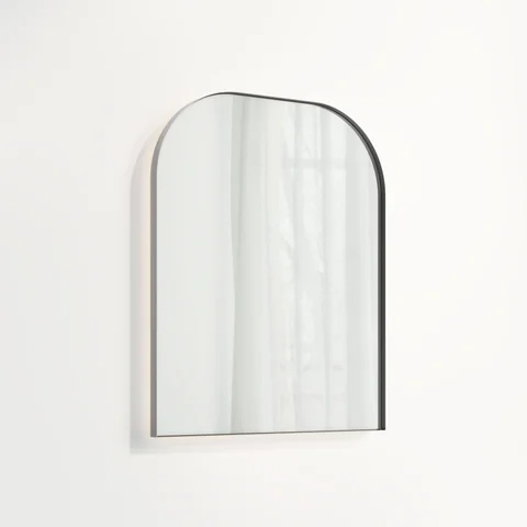 Arch Wall LED Mirror 600 x 750mm - Brushed Gunmetal