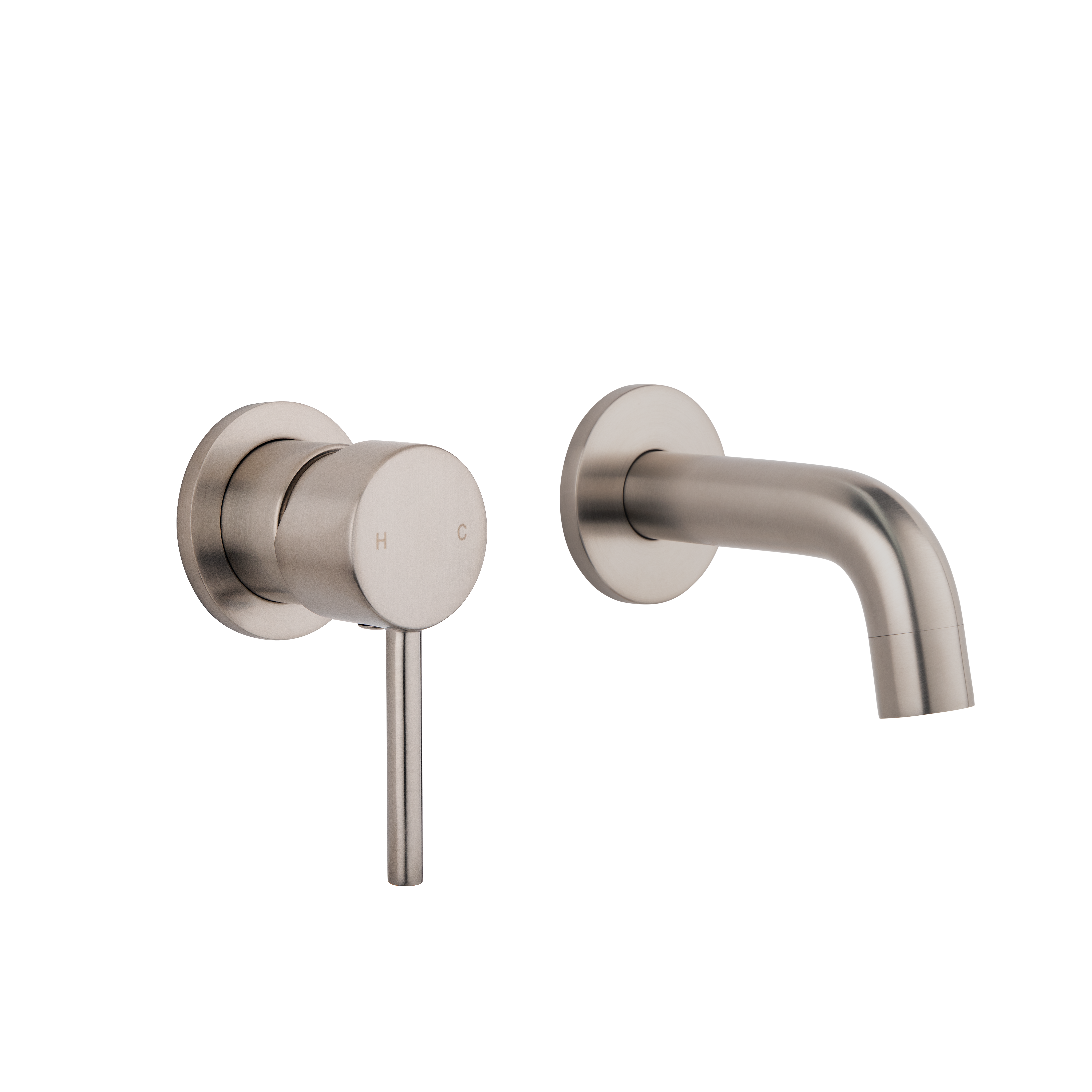 Elysian Minimal Mixer & Mini Spout Set - Brushed Nickel