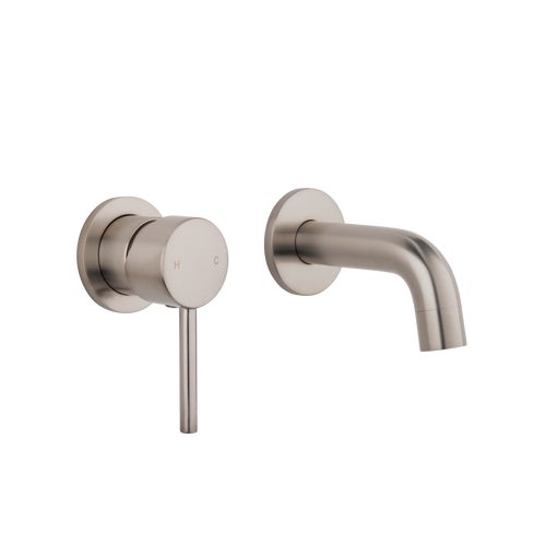 Elysian Minimal Mixer & Mini Spout Set - Brushed Nickel