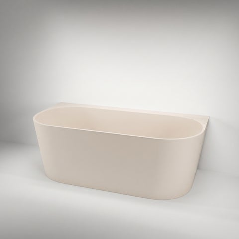 Azul Acrylic Back-to-Wall Freestanding Bath - Almond 1650mm