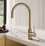 Tumbled%20Aged%20Brass Kitchen%20Scene Kitchen%20Mixer Elysian%20Commercial%20Pull%20Out%20