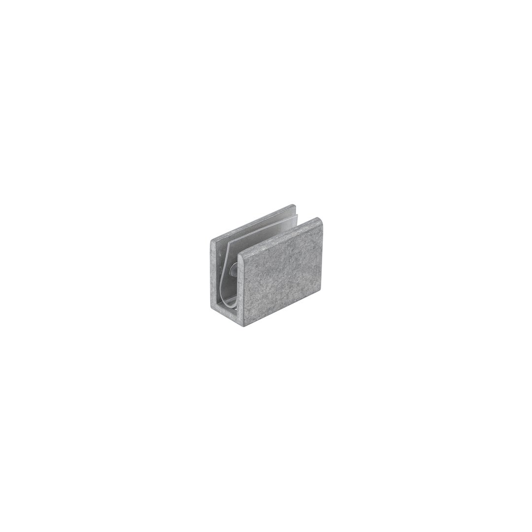 Pius Glass Panel Clip 12mm - Antique Steel