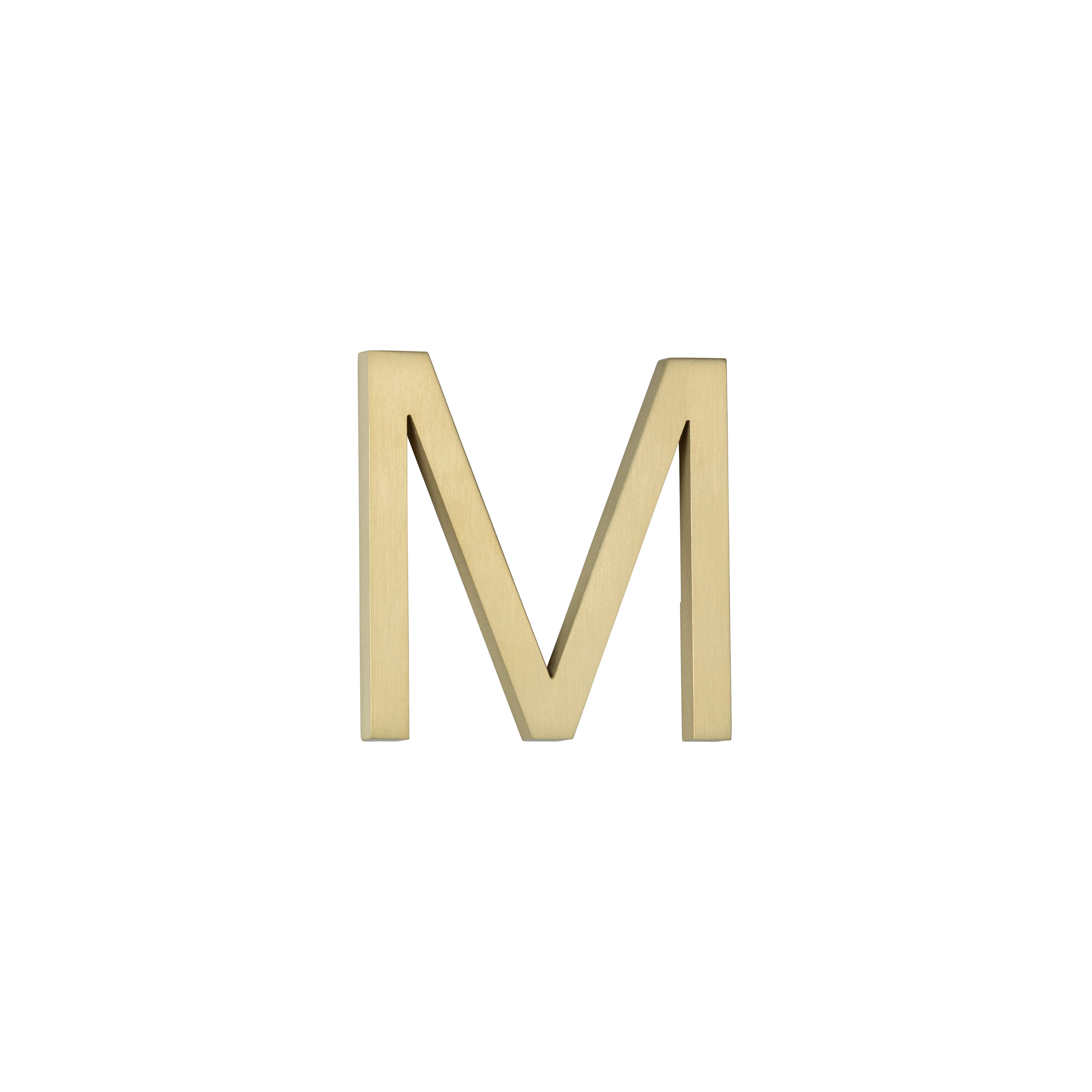 M Letter - 60mm - Brushed Brass