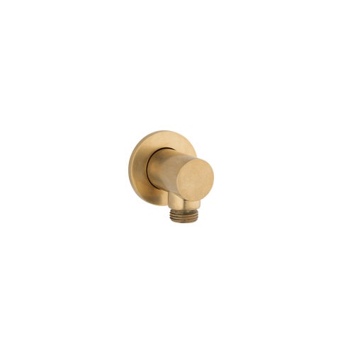 Round Shower BP - Tumbled Aged Brass