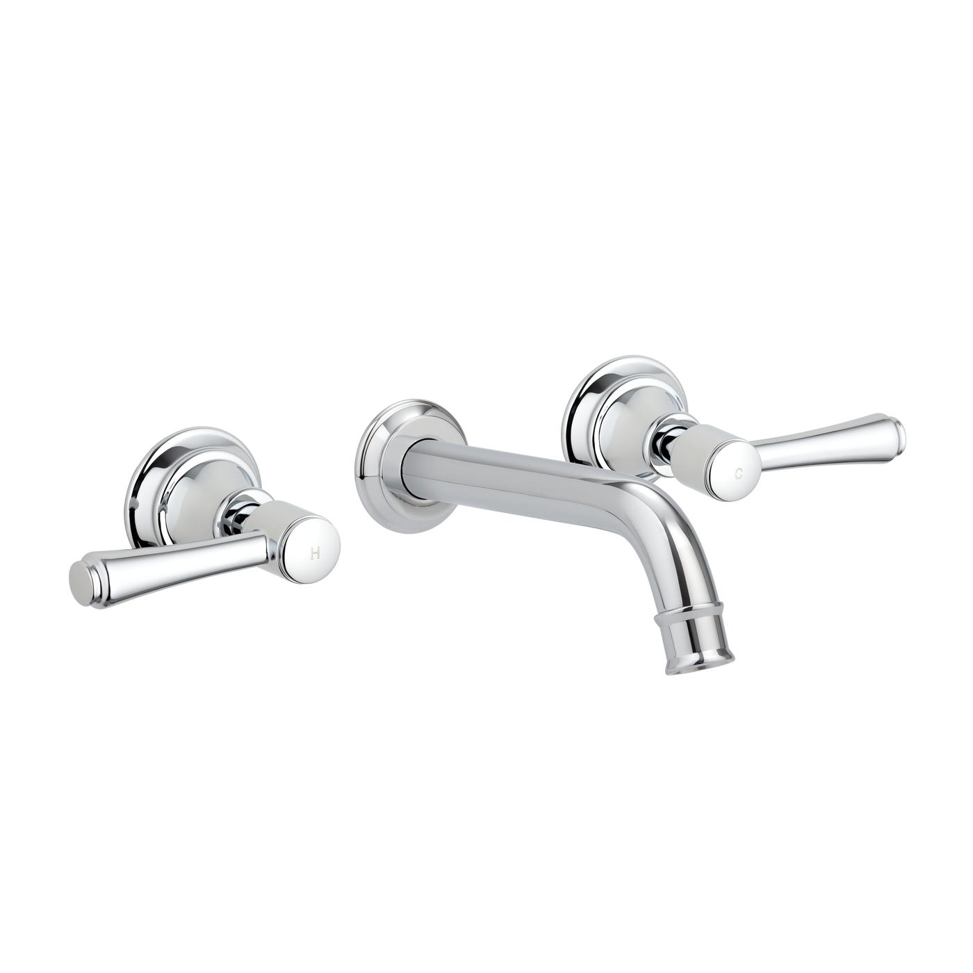 Kingsley Assembly Taps and Spout Set in Chrome
