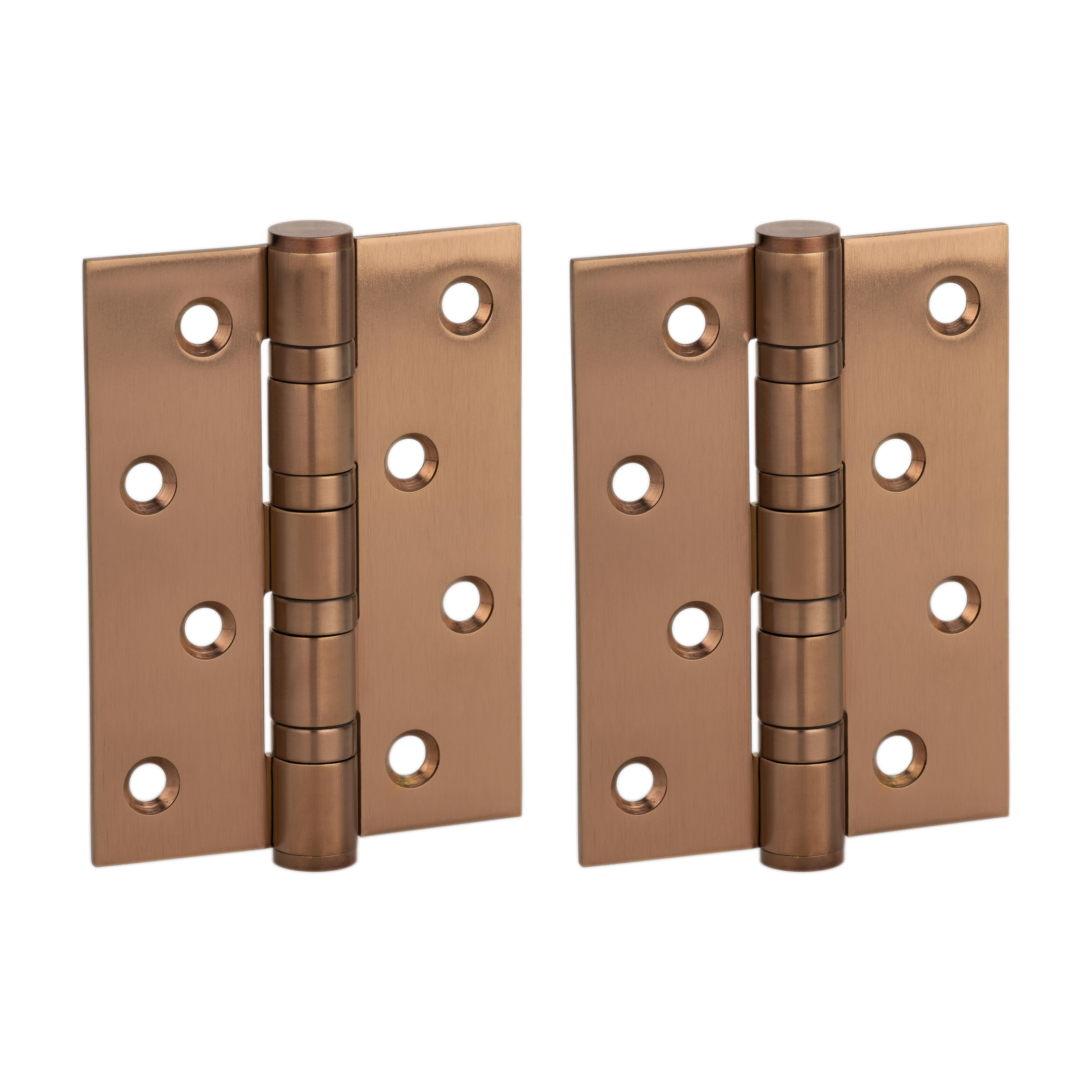 Ellis Butt Door Hinge Pair 100mm - Brushed Copper