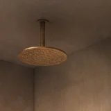 Tumbled Aged Brass Shower Dropper 150