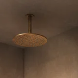 Tumbled Aged Brass Shower Dropper 150
