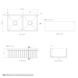 260807 Hartley Double Farmhouse Fireclay Sink SPEC