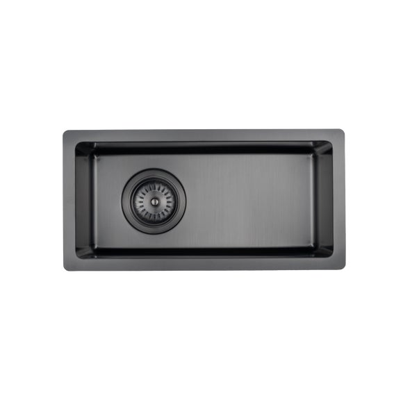 Sola Small Outdoor Sink - Brushed Gunmetal