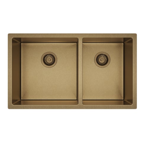 Vita Double Kitchen Sink 760mm - Antique AurumĀ