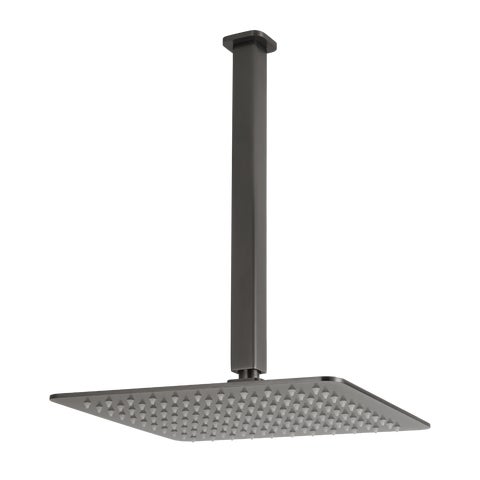 Nesso Shower Dropper & Head Set - Brushed Gunmetal