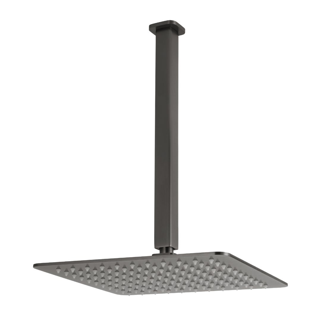 Nesso Shower Dropper & Head Set - Brushed Gunmetal