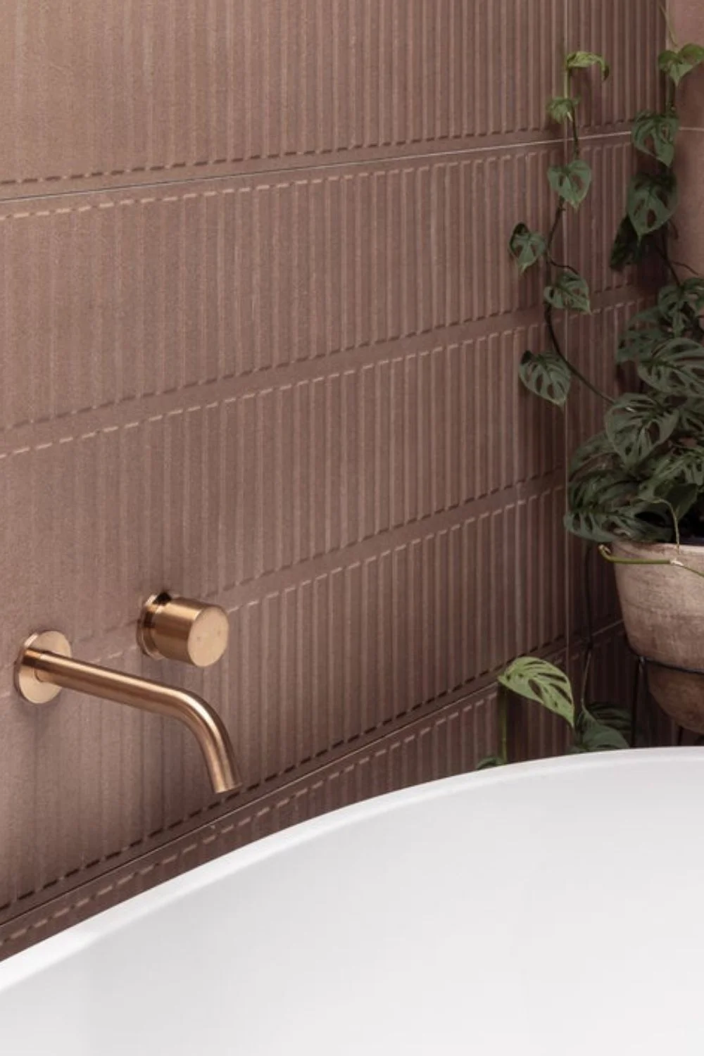 Best Tapware Brushed Copper Wall Mounted Milani Bath Filler