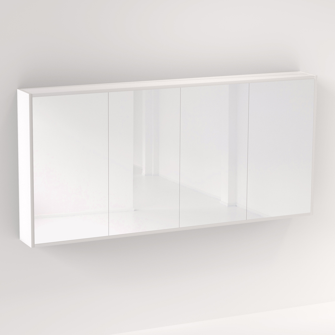 Myra 4 Door Mirror Cabinet 1692mm - Matte White