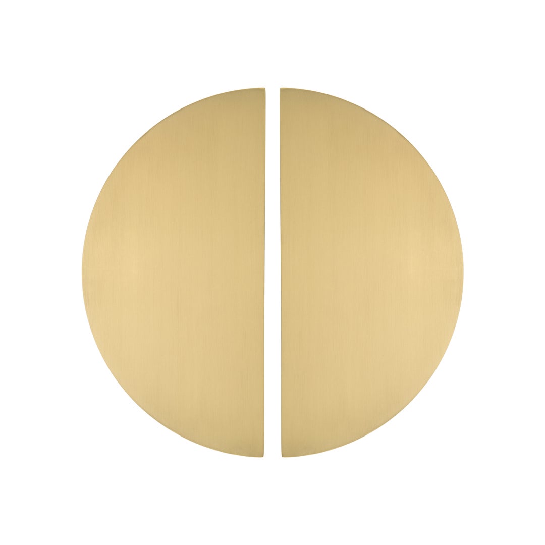 Imes Half Moon Entry Door Pull (Pair) - Brushed Brass