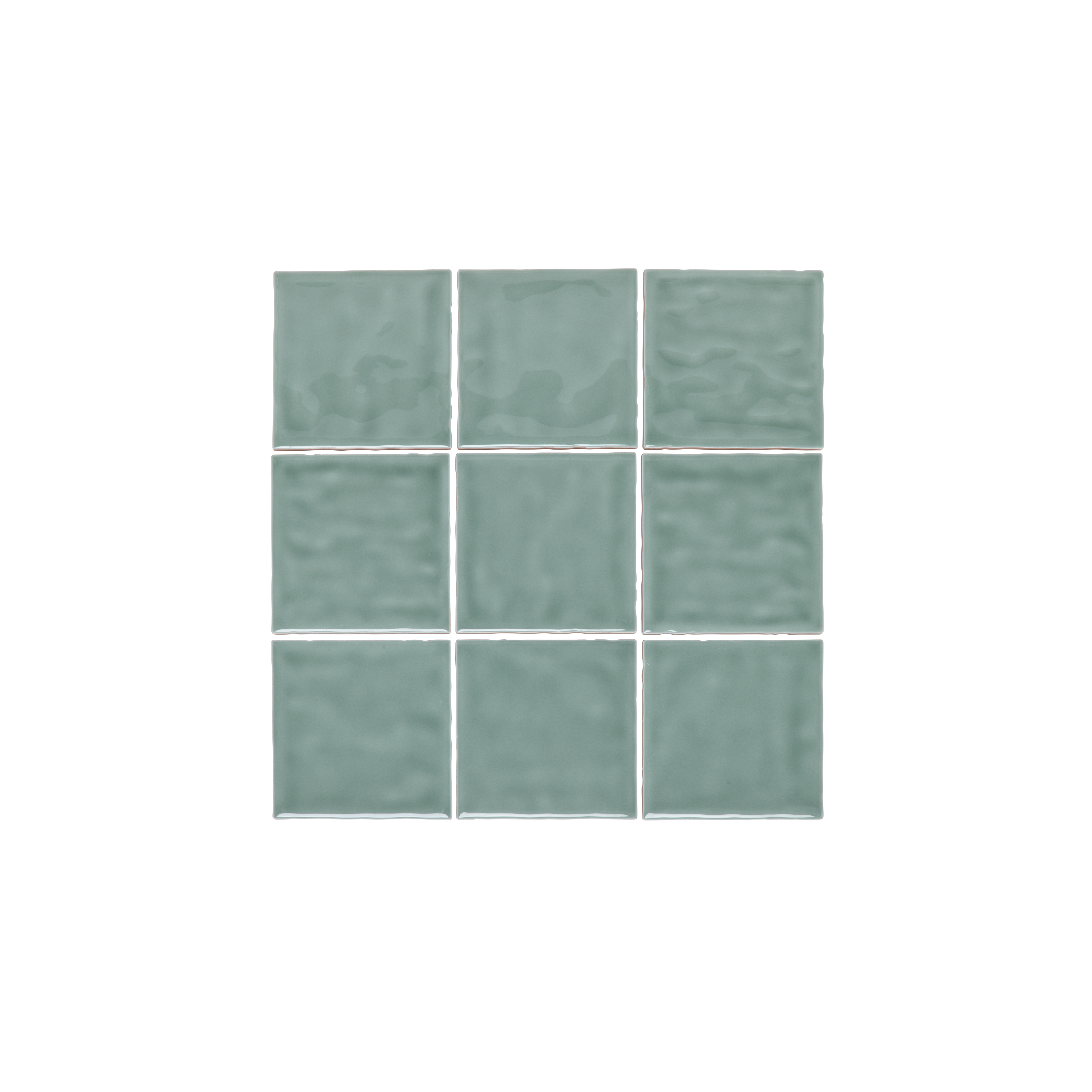 Tropea Natural Edge Square Tile - Eucalyptus Green