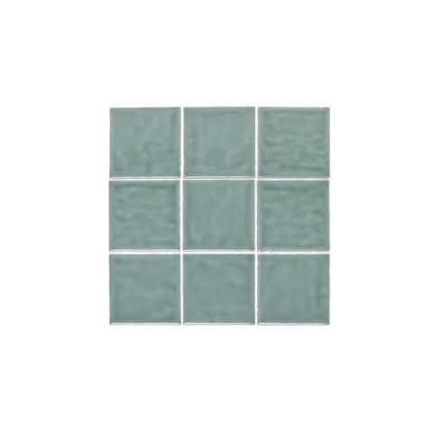 Tropea Natural Edge Square Tile - Eucalyptus Green