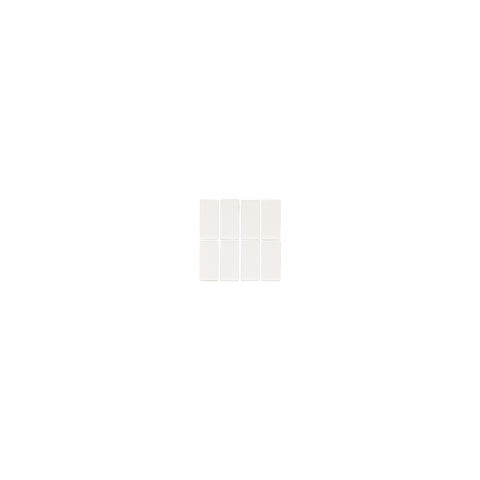 Esashi Rectangle Glass Mosaic Tile - Matte White (Sample)