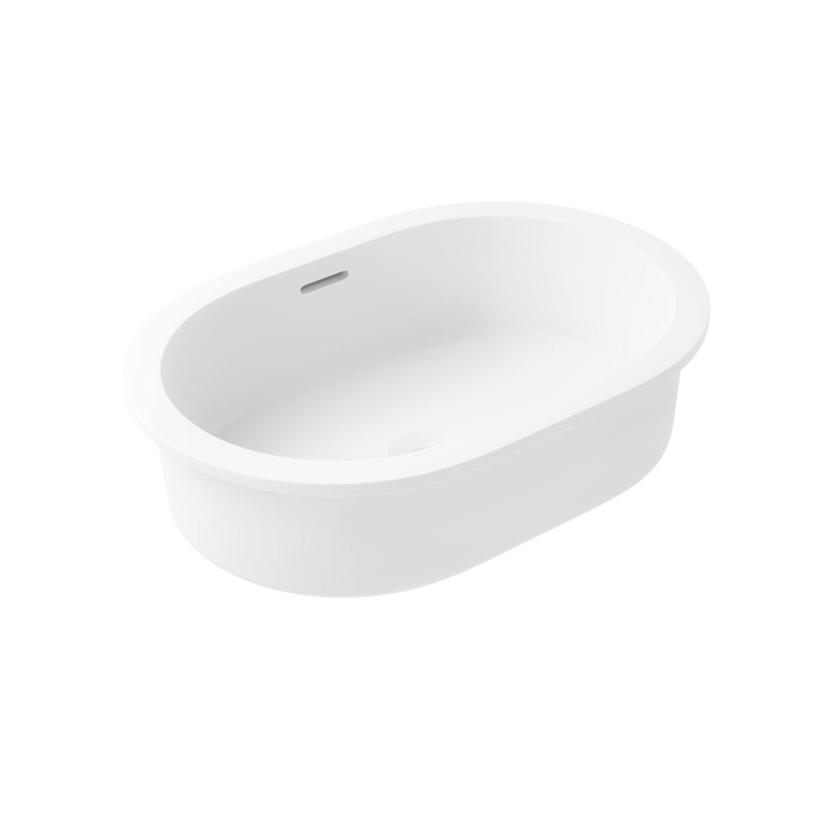 Zuri Undercounter Pill Basin 520mm (Deep) - Matte White