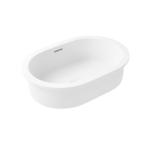Zuri Undercounter Pill Basin 520mm (Deep) - Matte White