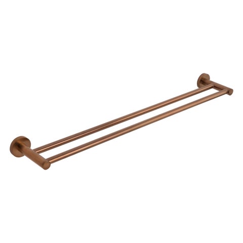 Elysian Double Towel Rail - Brushed Copper