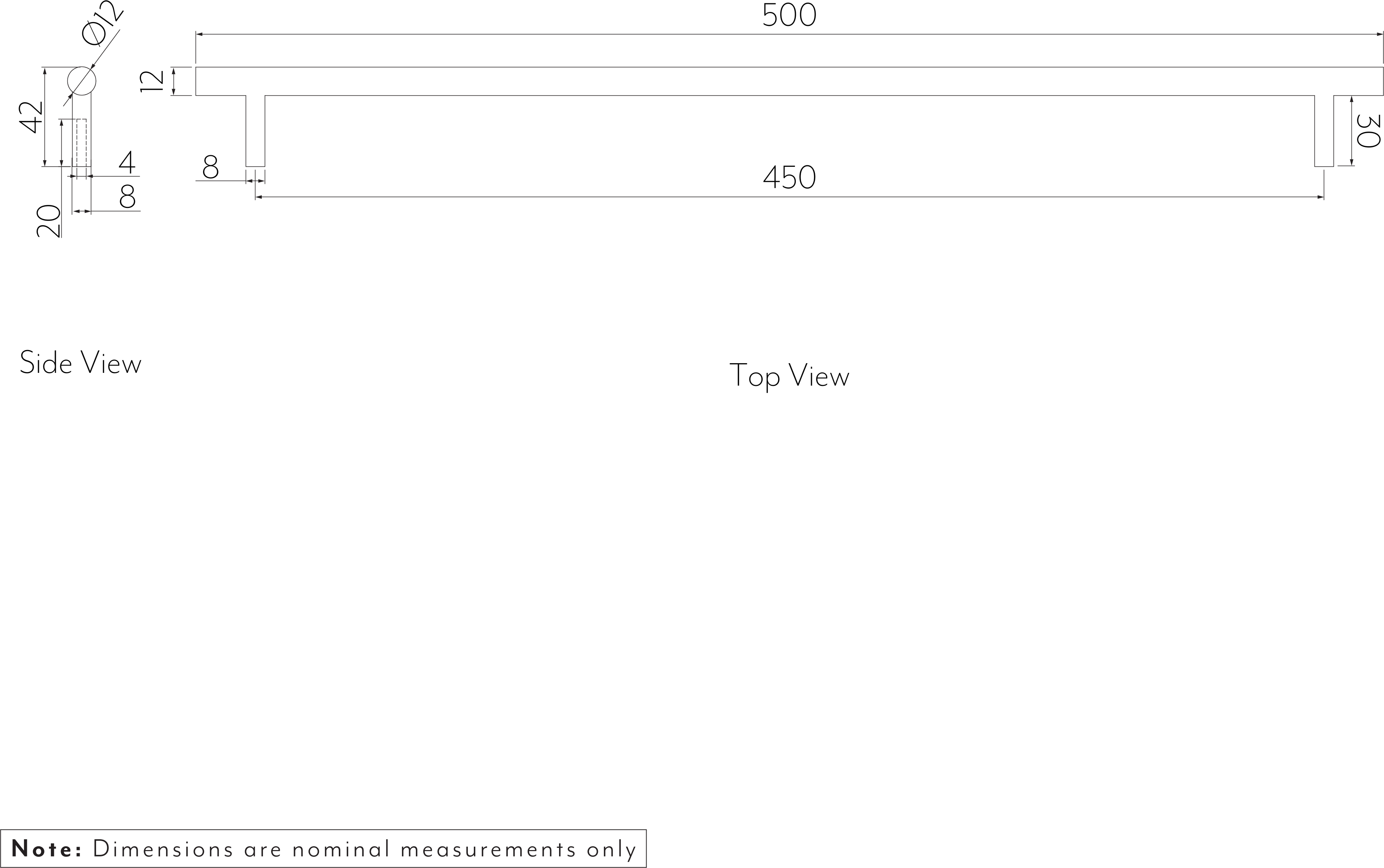 TEZRA Cabinetry Pull 500 Spec-01