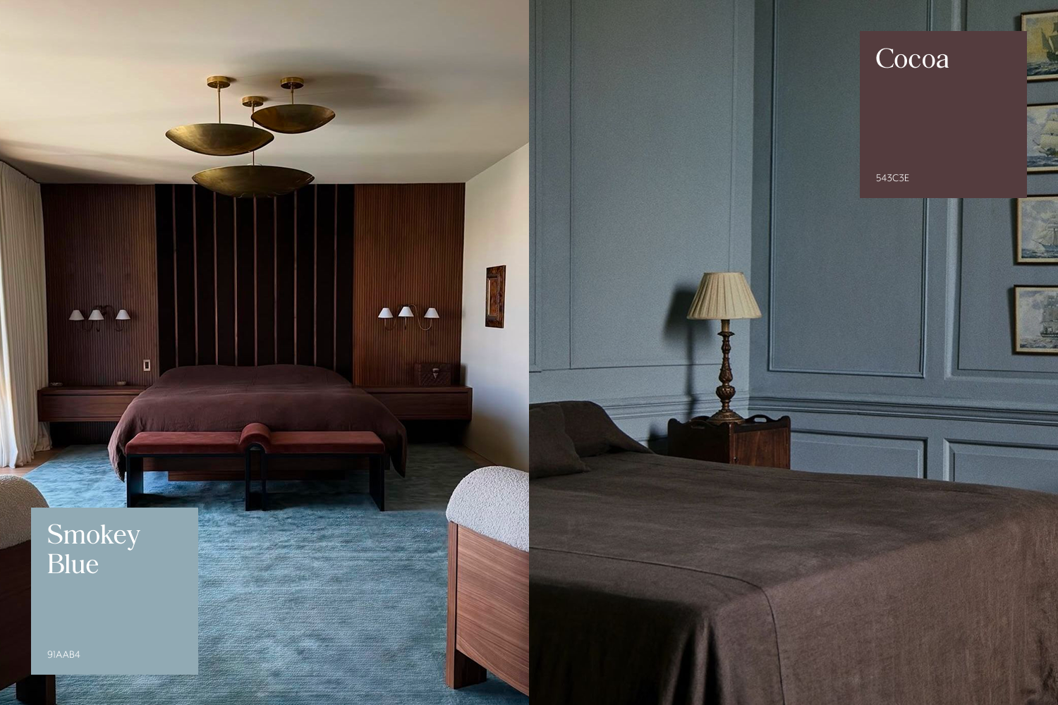 Interior Decoration Colour Combinations Smokey Blue Cocoa