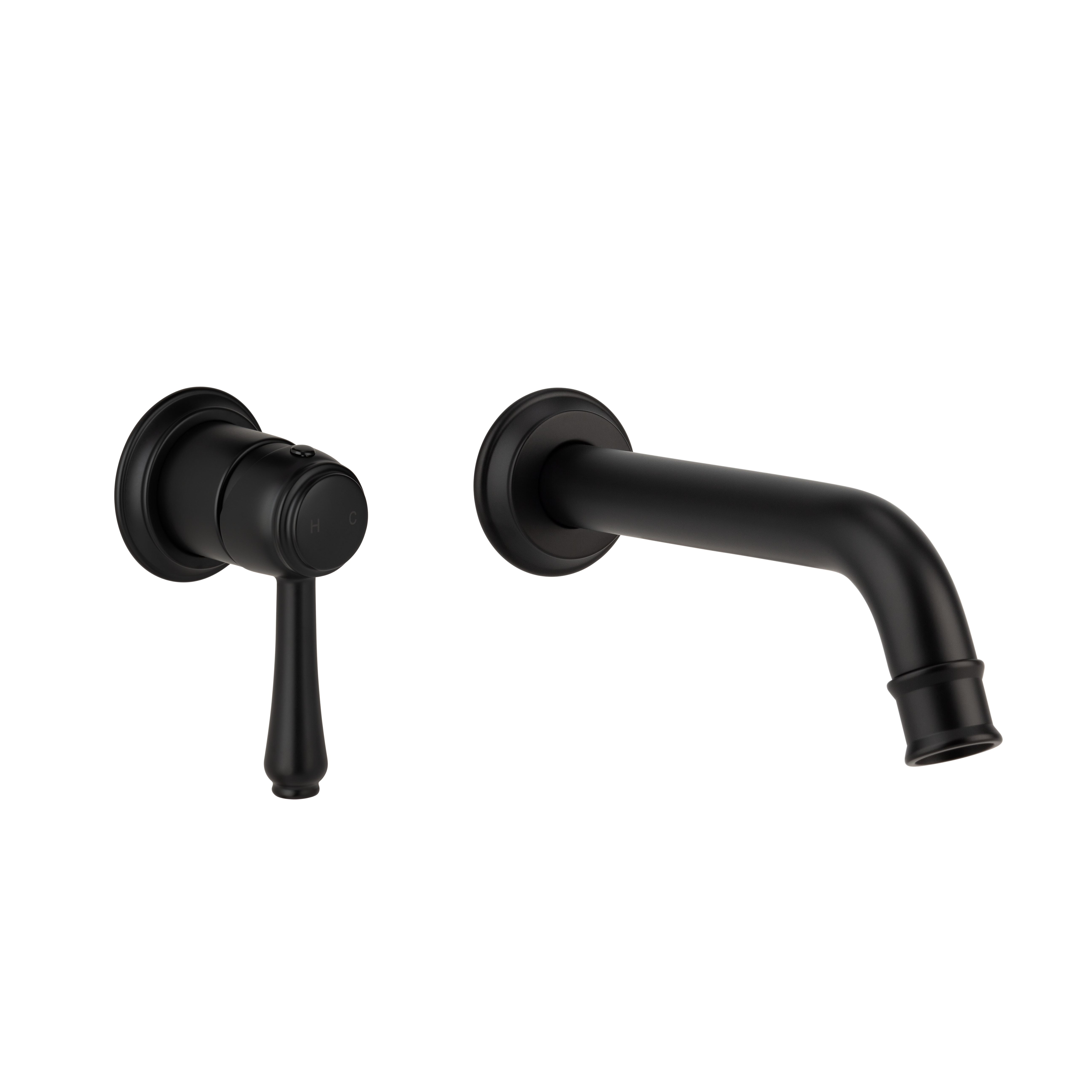 Kingsley Minimal Mixer & Spout Set- Matte Black