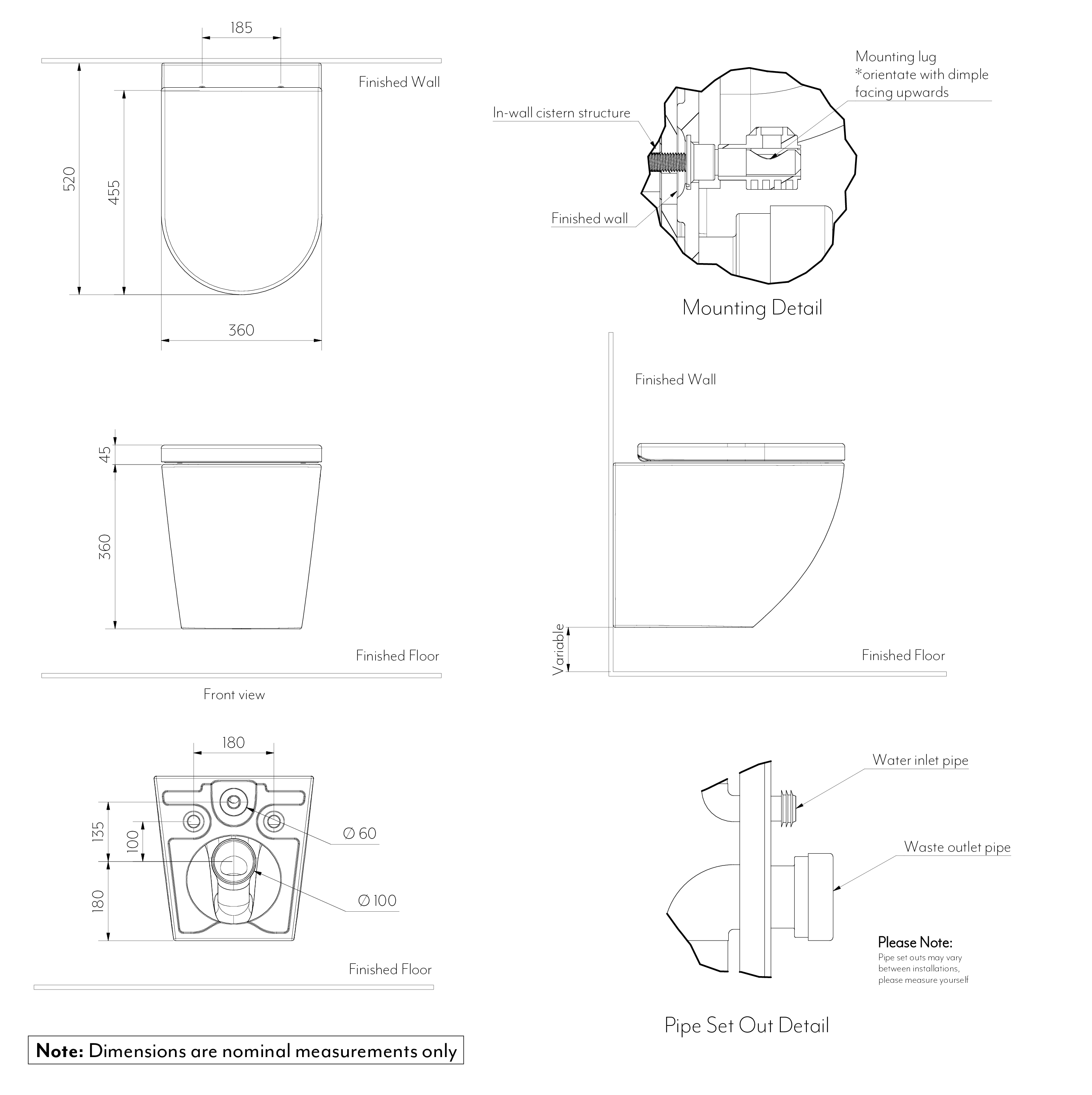 Asher - Wall-Hung Toilet Pan II - SPEC