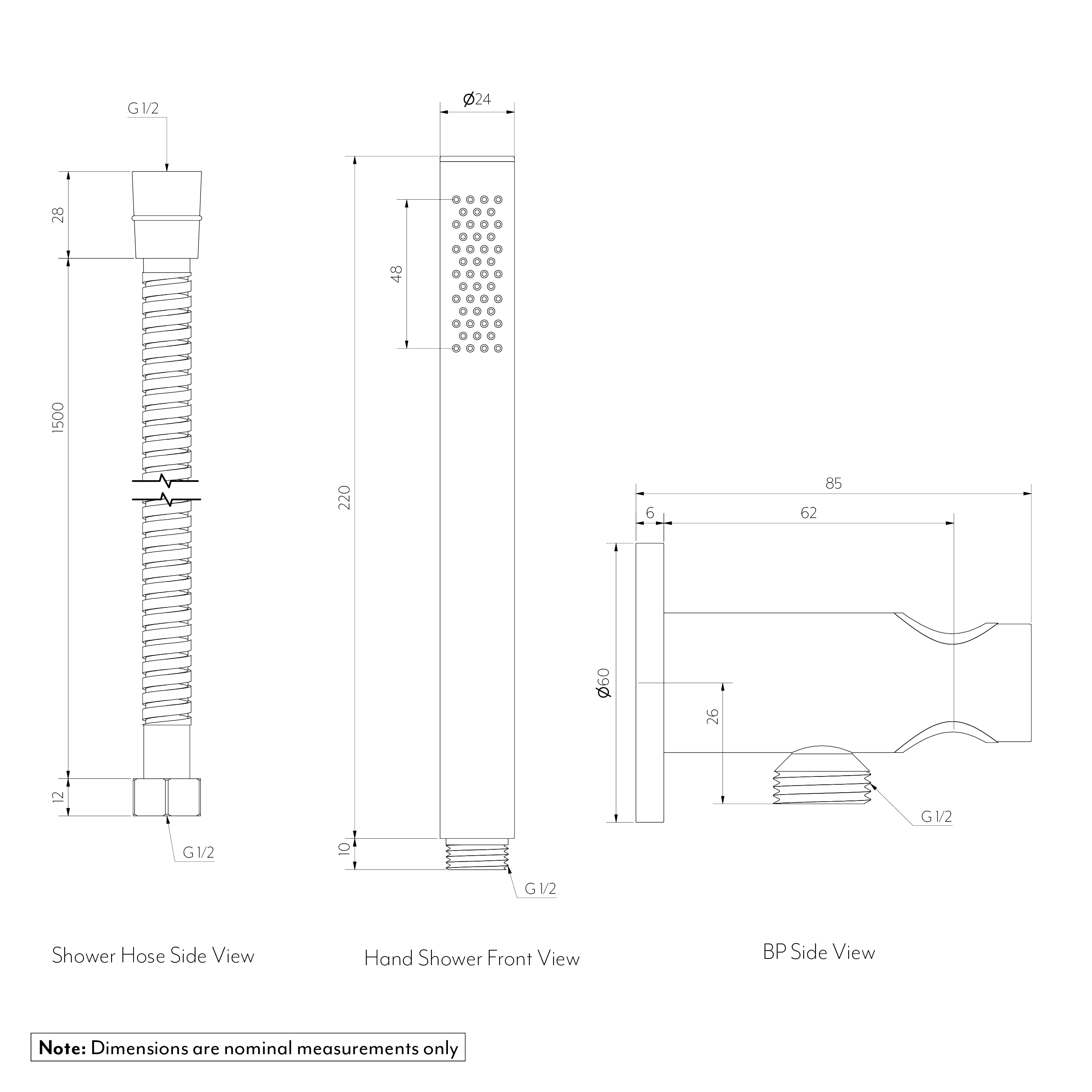 Sola Hand Shower Set - SPEC