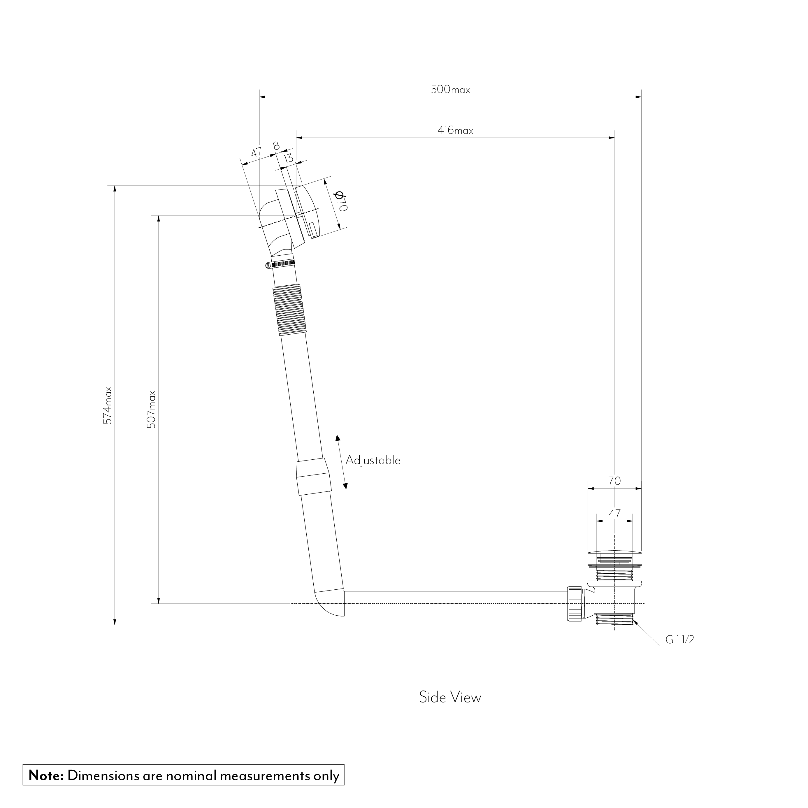 Click Clack Bath Waste SPEC