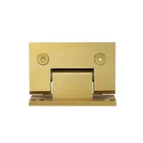 Kenzie Glass to Wall Shower Hinge - Brushed Brass - Feature