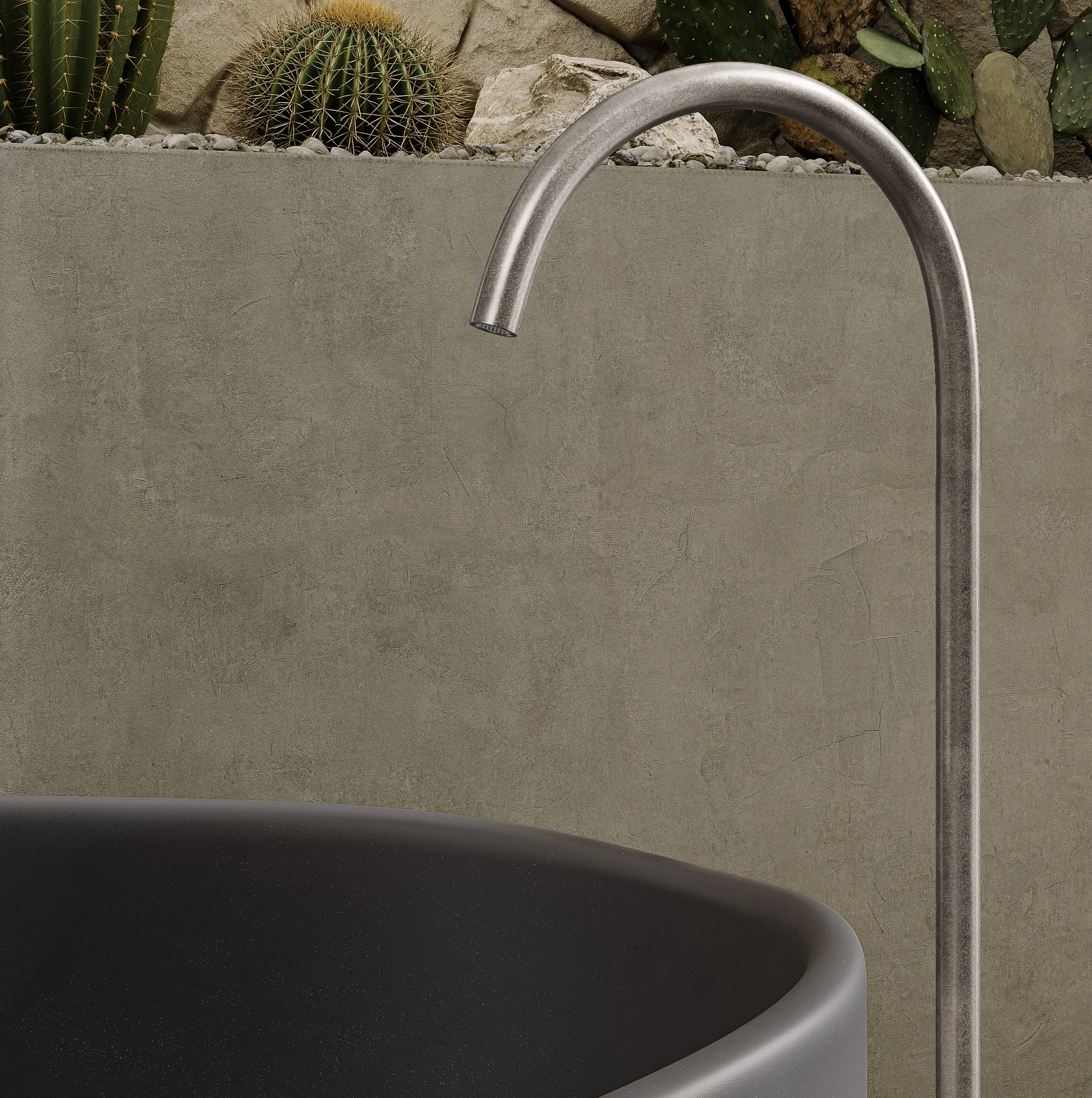 Melia%20Concrete%20Bath%20Sola%20Bath%20Filler Insetting Close%20Up AtiqueSteel