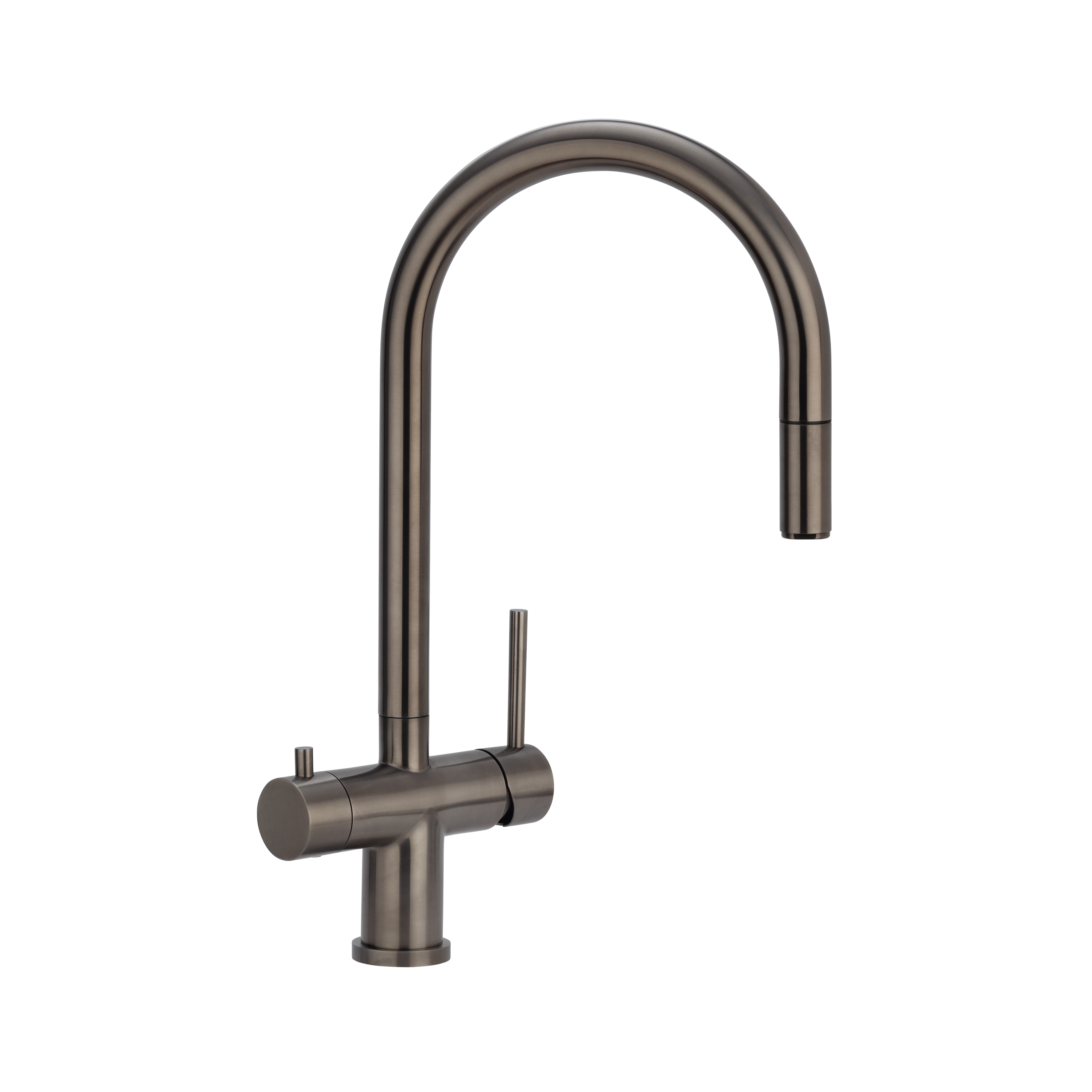 Elysian Commercial 3-Way Pull-Out Filter Tap - Brushed Gunmetal