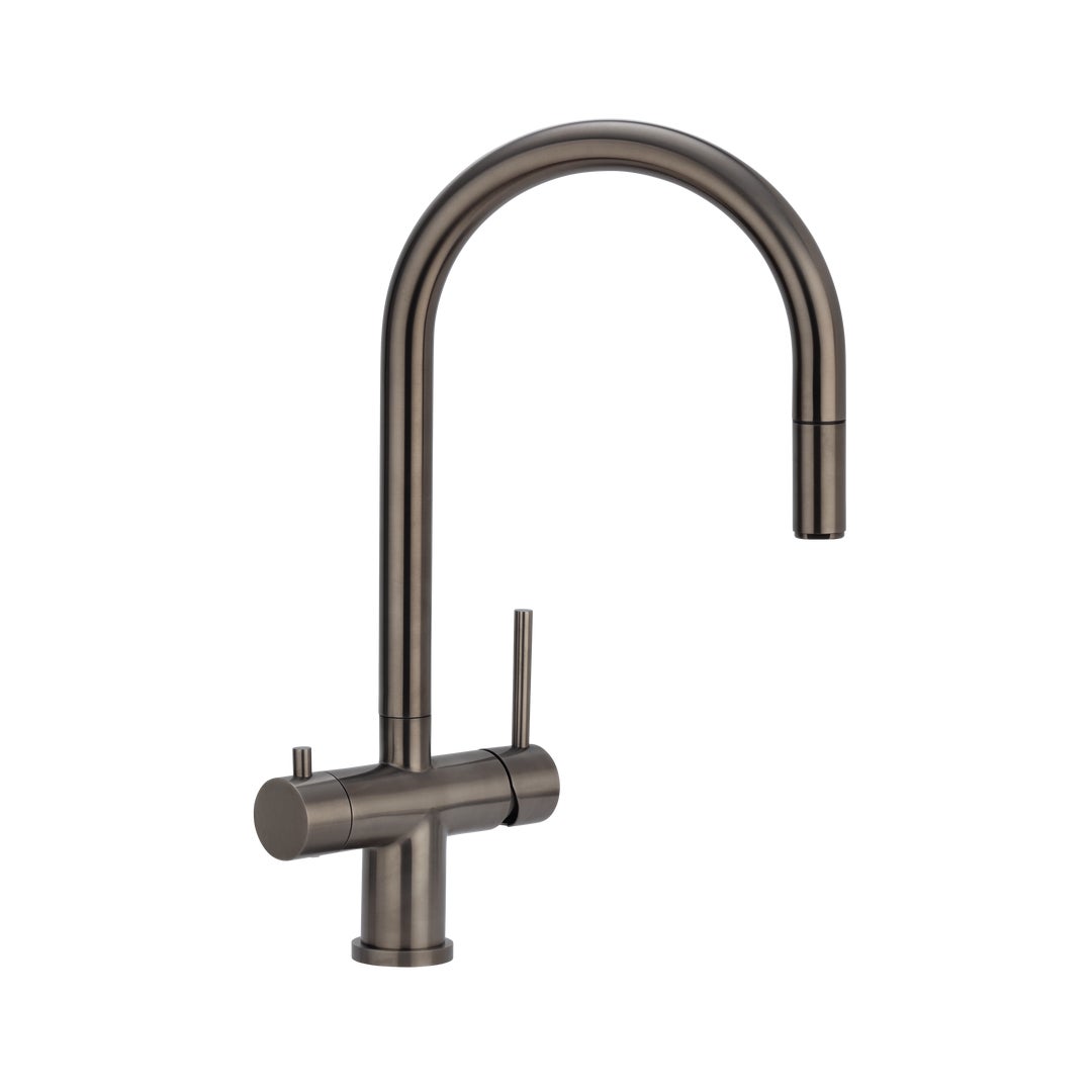 Elysian Commercial 3-Way Pull-Out Filter Tap - Brushed Gunmetal