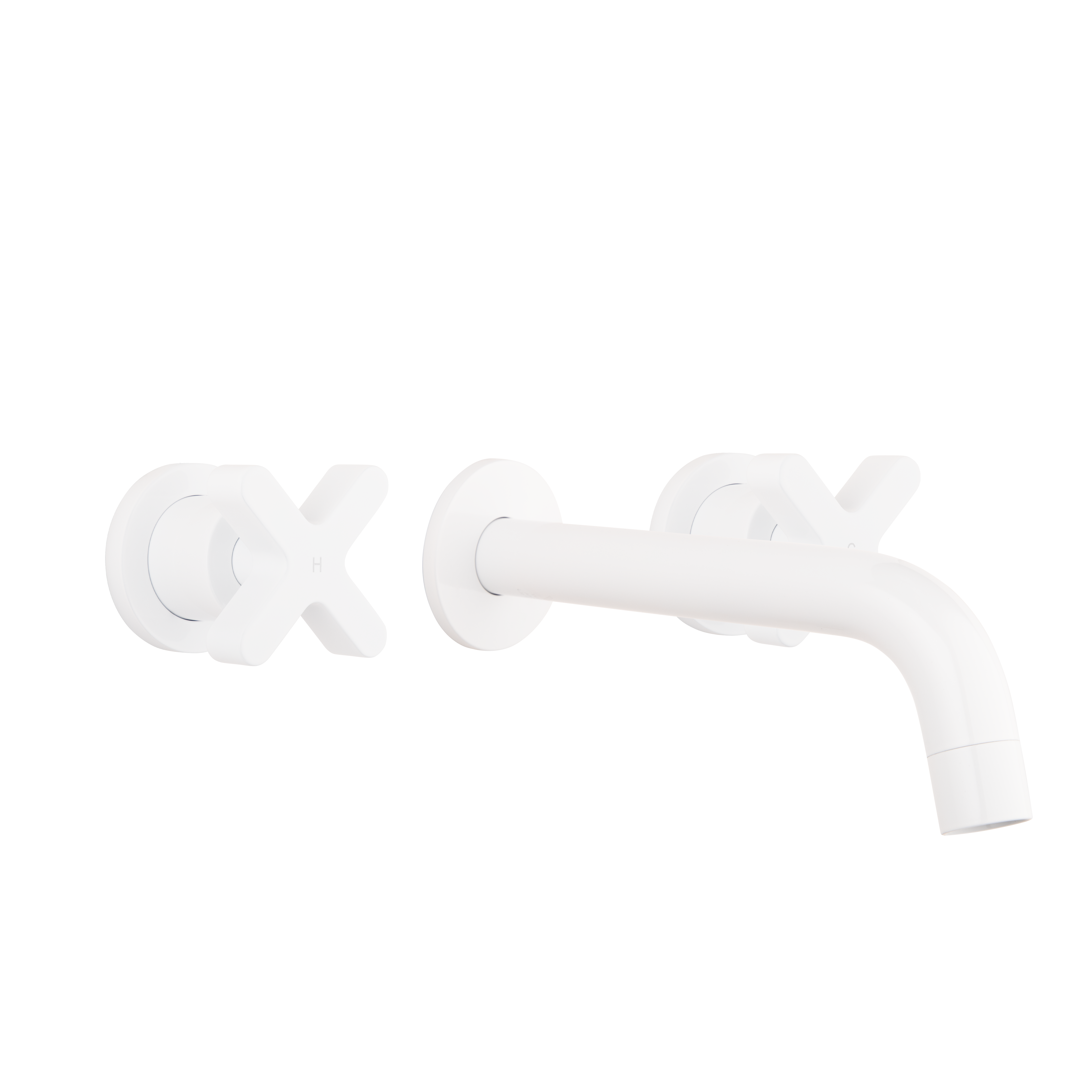 Cross Assembly Mixer Wall Mounted Spout Set WH