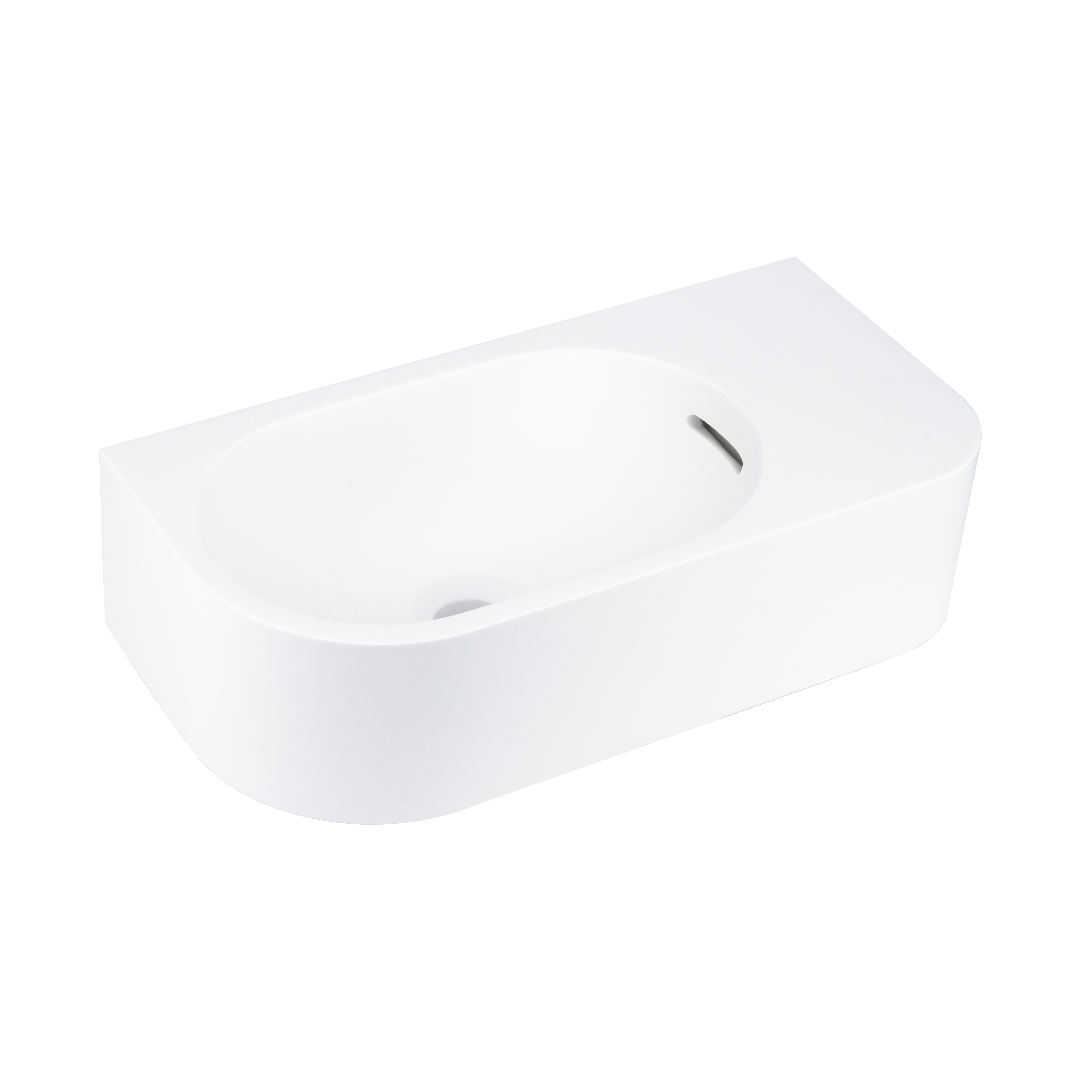 17976---Vesi-Wall-Mounted-Basin-400mm-(Overflow) Side Matte-White